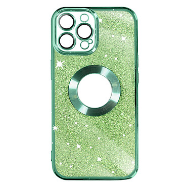 Avizar Coque pour iPhone 13 Pro Max Paillette Amovible Silicone Gel  Vert