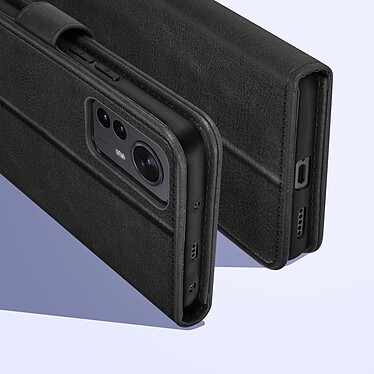 Avizar Housse Xiaomi 12 Lite Clapet Portefeuille Fonction Support Vidéo noir Chesterfield pas cher