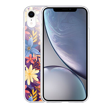 Avis LaCoqueFrançaise Coque iPhone Xr silicone transparente Motif Fleurs violettes et oranges ultra resistant