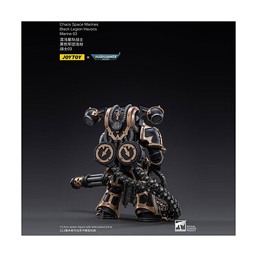 Warhammer 40k - Figurine 1/18 Black Legion Havocs Marine 03 13 cm pas cher