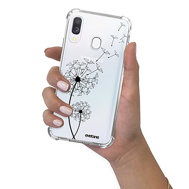 Evetane Coque Samsung Galaxy A40 anti-choc souple angles renforcés transparente Motif Pissenlit pas cher