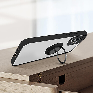 Avizar Coque pour Samsung Galaxy A53 5G Bi-matière Bague Métallique Support Vidéo  Noir pas cher