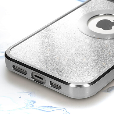 Acheter Avizar Coque pour iPhone 13 Pro Max Paillette Amovible Silicone Gel  Argent