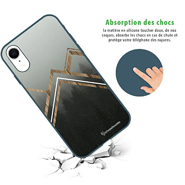 Avis LaCoqueFrançaise Coque iPhone Xr Silicone Liquide Douce bleu nuit Trio Forêt