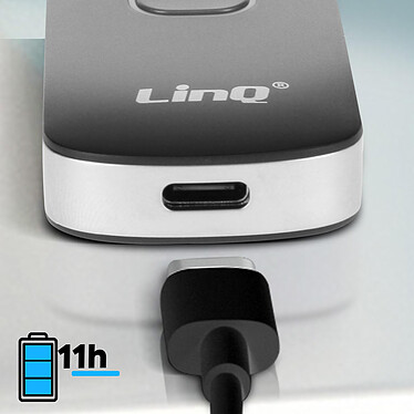 LinQ Récepteur Audio Bluetooth Voiture Kit Mains Libres Boutons Contrôle  Noir pas cher