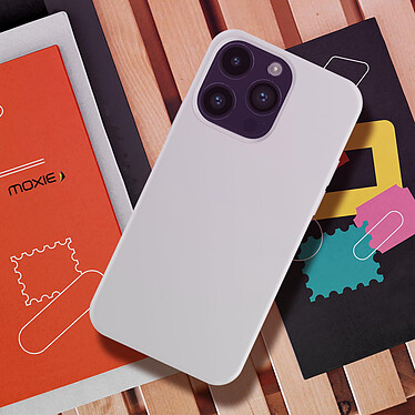 Acheter Moxie Coque pour iPhone 14 Pro Hybride Semi-rigide Fine Légère Intérieur Doux  blanc