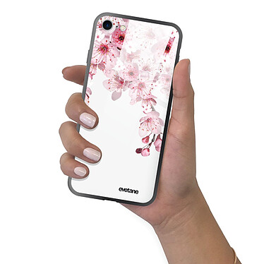 Evetane Coque iPhone 7/8/ iPhone SE 2020/ 2022 Coque Soft Touch Glossy Cerisier Design pas cher