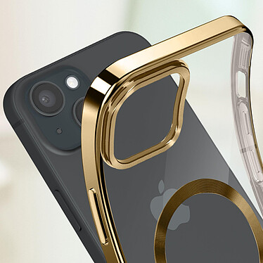Acheter Avizar Coque MagSafe pour iPhone 15 Silicone Protection Caméra  Contour Chromé Or