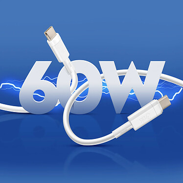 Avis 3mk Cable USB C vers USB C 60W Charge Rapide 1m Blanc