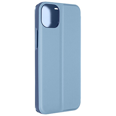 Avizar Étui Clear View pour iPhone 15 Plus Clapet Miroir Fonction Support  Bleu