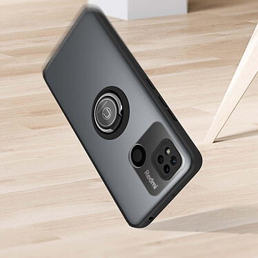 Acheter Avizar Coque pour Xiaomi Redmi 10A Bi-matière Bague Métallique Support Vidéo  noir