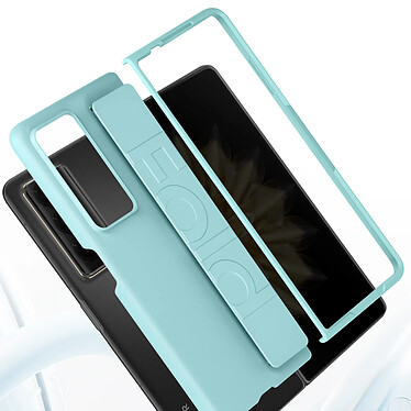 Avis Avizar Coque pour Honor Magic V2 Semi rigide Toucher Doux Strap Extensible Turquoise