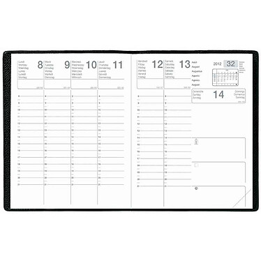 EXDI Agenda Scolaire SEPT 27 - 210 x 270 mm Sept 2024 à Aout 2025 Noir