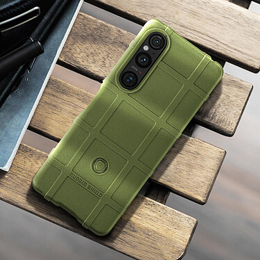 Avis Avizar Coque pour Sony Xperia 1 V Silicone Antichoc Motif en relief  Vert Kaki