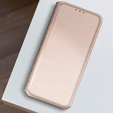 Avizar Étui pour Xiaomi Redmi Note 10 5G Porte-carte Support Vidéo Clapet Magnétique  Rose gold pas cher