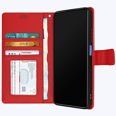 Acheter Avizar Housse pour Xiaomi Redmi Note 11 Pro 5G Aspect Grainé Clapet Portefeuille Stand Vidéo  rouge