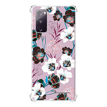 LaCoqueFrançaise Coque Samsung Galaxy S20 FE Silicone antichocs Solides coins renforcés  transparente Motif Fleurs parme