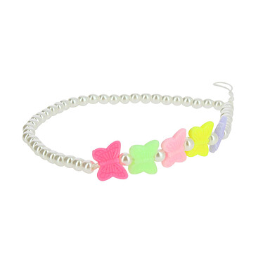 Avizar Bijou de Téléphone Bracelet à Perles et Papillons multicolore Collection Summer