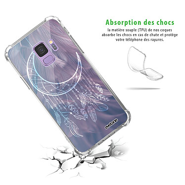 Avis Evetane Coque Samsung Galaxy S9 anti-choc souple angles renforcés transparente Motif Lune Attrape Rêve