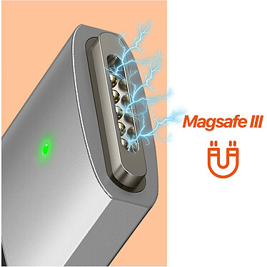 Avis Avizar Câble USB C vers MagSafe 3 pour MacBook Pro et Air M2 Nylon 2m 140W Noir et argent