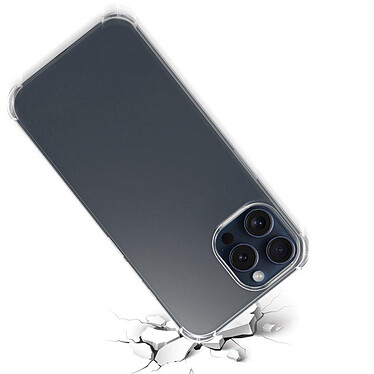 Evetane Coque iPhone 15 Pro Antichoc bords renforcés en Silicone transparente Motif pas cher