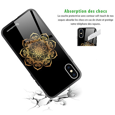 Avis LaCoqueFrançaise Coque iPhone X/Xs Coque Soft Touch Glossy Mandala Or Design