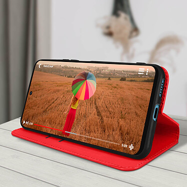 Acheter Avizar Housse Xiaomi Poco M4 Pro 4G Portefeuille Fonction Support Vidéo rouge