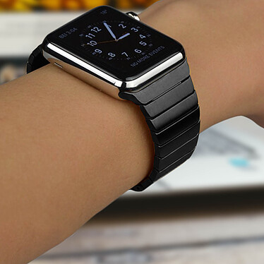 Avis Avizar Bracelet Apple Watch 42 et 44 mm Maillons métalliques - Noir