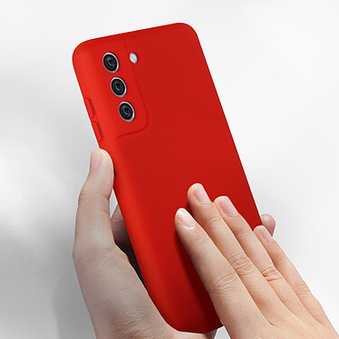 Acheter Avizar Coque Samsung Galaxy S21 FE Silicone Semi-rigide Finition Soft Touch Fine Rouge