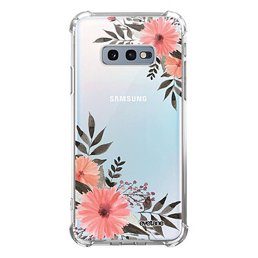 Evetane Coque Samsung Galaxy S10e anti-choc souple angles renforcés transparente Motif Fleurs roses
