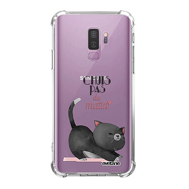 Evetane Coque Samsung Galaxy S9 Plus anti-choc souple angles renforcés transparente Motif Chuis pas du matin