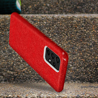 Avizar Coque pour Samsung A52 / A52s Paillette Amovible Silicone Semi-rigide rouge pas cher