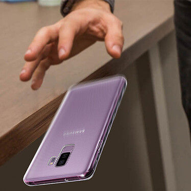 Avizar Coque Samsung Galaxy S9 Plus Coque Silicone Gel coin renforcée - Transparente pas cher