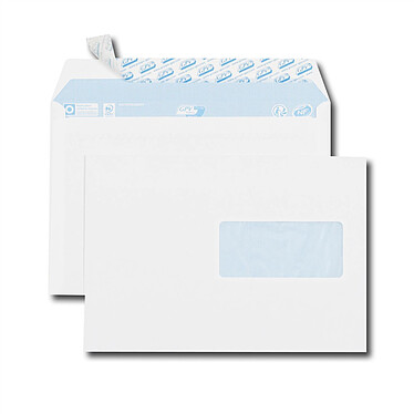 GPV Boîte de 500 enveloppes blanches C5 162x229 80 g fenêtre 45x100