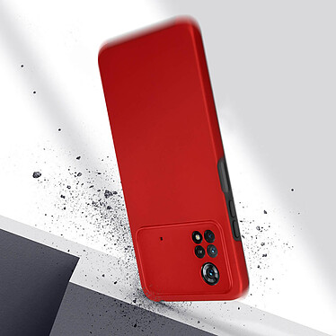 Avis Avizar Coque pour Xiaomi Poco X4 Pro 5G Intégrale Arrière Rigide Transparent et Avant Souple  rouge