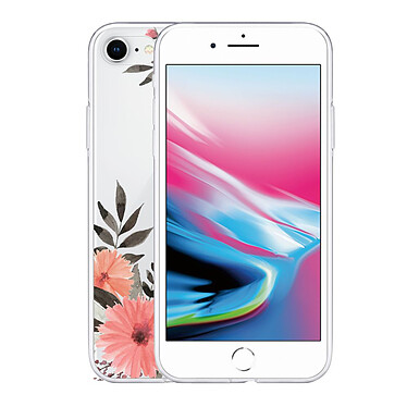 Acheter Evetane Coque iPhone 7/8/ iPhone SE 2020/ 2022 silicone transparente Motif Fleurs roses ultra resistant