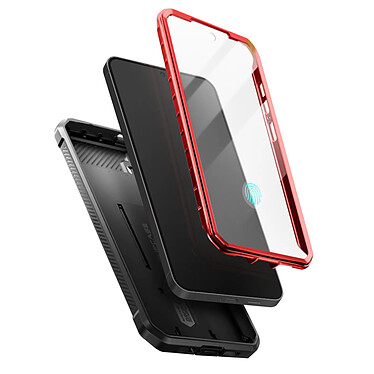 Supcase Coque Intégrale pour Samsung Galaxy S24 Antichoc avec Béquille Rouge