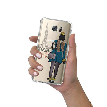 LaCoqueFrançaise Coque Samsung Galaxy S7 anti-choc souple angles renforcés transparente Motif Working girl pas cher