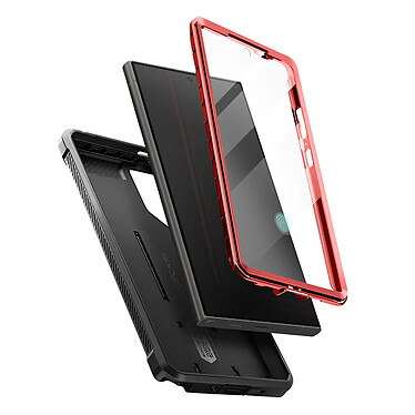 Supcase Coque Intégrale pour Samsung Galaxy S24 Ultra Antichoc avec Béquille Rouge