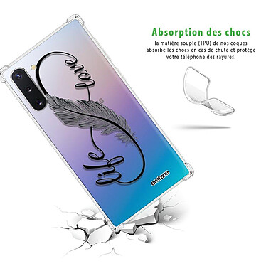 Avis Evetane Coque Samsung Galaxy Note 10 anti-choc souple angles renforcés transparente Motif Love Life