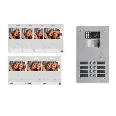 Golmar - Kit interphone vidéo collectif BUS 2 fils G2P 7 appels - GKVG2P/207