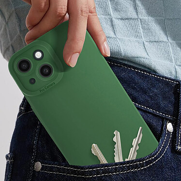 Avis Avizar Coque pour iPhone 15 Silicone Mat Protection Caméra Vert