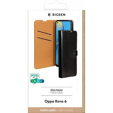 Acheter BigBen Connected Étui pour Oppo Reno 6 Folio Wallet Fermeture avec Languette Aimantée Noir