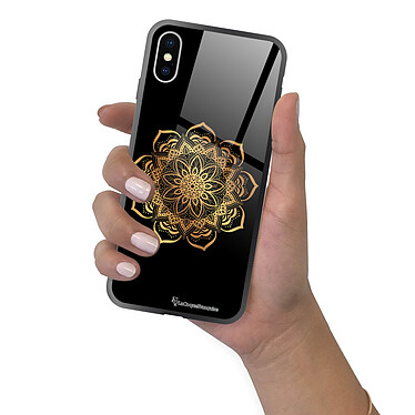 LaCoqueFrançaise Coque iPhone X/Xs Coque Soft Touch Glossy Mandala Or Design pas cher