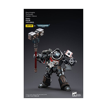 Warhammer 40k - Figurine 1/18 Grey Knights Terminator Caddon Vibova 13 cm pas cher