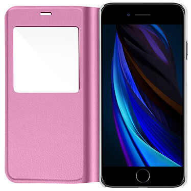Acheter Avizar Étui iPhone SE 2022 / 2020 et 8 / 7 Fenêtre d'Affichage Clapet Ultrafin Rose