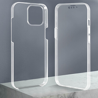 Avizar Coque Intégrale pour iPhone 13 Arrière Rigide Transparent et Avant Souple  Transparent pas cher