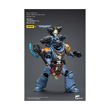 Warhammer 40k - Figurine 1/18 Space Marines Space Wolves Claw Pack Brother Olaf 12 cm pas cher