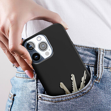 Avis Avizar Coque pour iPhone 15 Pro Max Silicone Semi-rigide Finition Douce au Toucher Fine  Noir