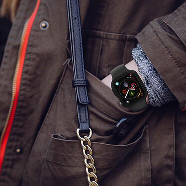 Avis Avizar Coque Apple Watch 42 44 mm Protection Bumper Antichocs Silicone Flexible - Noir
